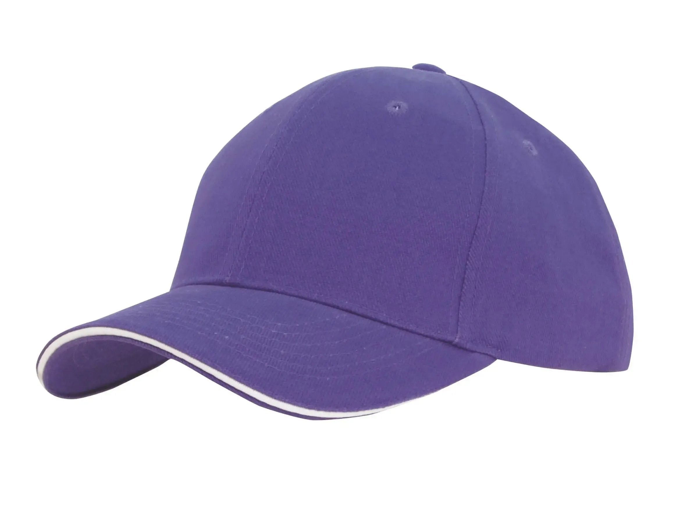 Headwear Brushed Heavy Cotton Cap With Sandwich Trim X12 - 4210